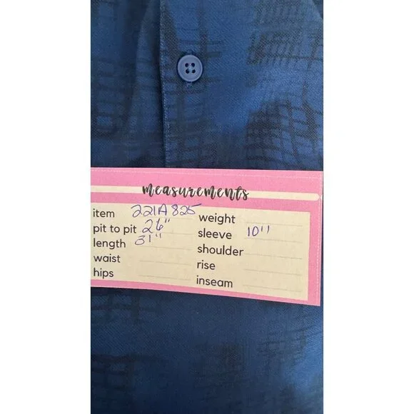 NWT VRST XXL Mens Blue Graphic Polo Golf Shirt Moisture-Wicking & Breathable - Picture 13 of 15